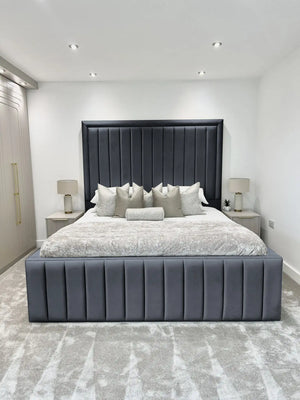 Hampton panel upholstered bed