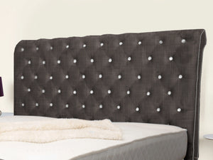 Swan Sleigh Chesterfield Upholstered Bed