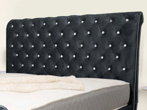 Swan Sleigh Chesterfield Upholstered Bed