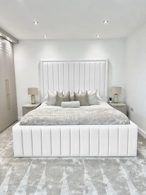 Hampton panel upholstered bed