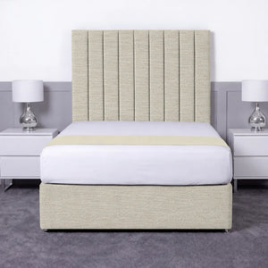 Luxury Ashford 26-inch Headboard Lined Panel Divan Bed