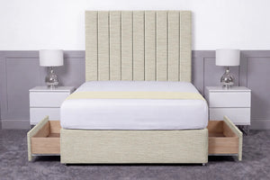 Luxury Ashford 26-inch Headboard Lined Panel Divan Bed