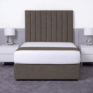 Luxury Ashford 26-inch Headboard Lined Panel Divan Bed