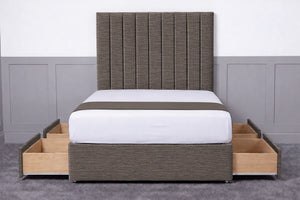 Luxury Ashford 26-inch Headboard Lined Panel Divan Bed