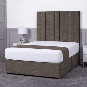 Luxury Ashford 26-inch Headboard Lined Panel Divan Bed