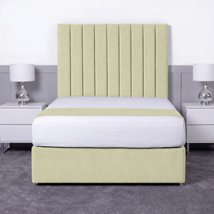 Luxury Ashford 26-inch Headboard Lined Panel Divan Bed