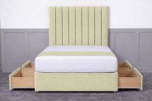 Luxury Ashford 26-inch Headboard Lined Panel Divan Bed
