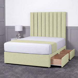 Luxury Ashford 26-inch Headboard Lined Panel Divan Bed