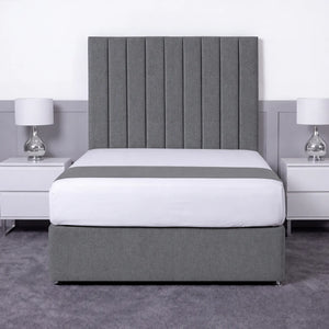Luxury Ashford 26-inch Headboard Lined Panel Divan Bed