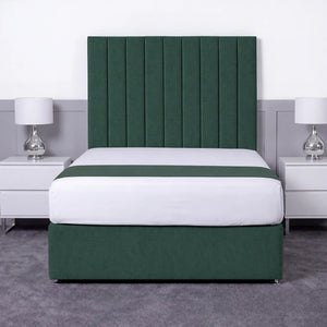Luxury Ashford 26-inch Headboard Lined Panel Divan Bed
