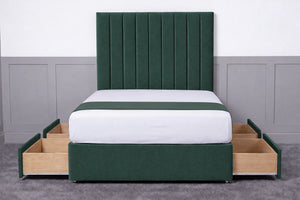 Luxury Ashford 26-inch Headboard Lined Panel Divan Bed