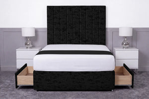 Luxury Ashford 26-inch Headboard Lined Panel Divan Bed