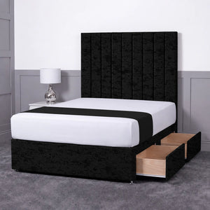 Luxury Ashford 26-inch Headboard Lined Panel Divan Bed