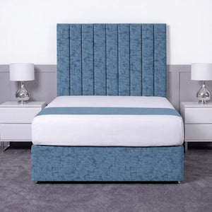 Luxury Ashford 26-inch Headboard Lined Panel Divan Bed
