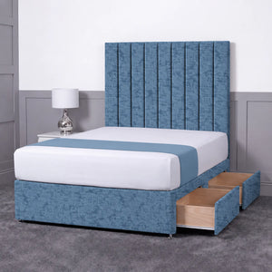 Luxury Ashford 26-inch Headboard Lined Panel Divan Bed