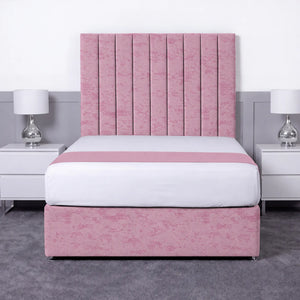 Luxury Ashford 26-inch Headboard Lined Panel Divan Bed