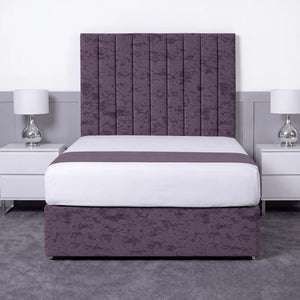 Luxury Ashford 26-inch Headboard Lined Panel Divan Bed