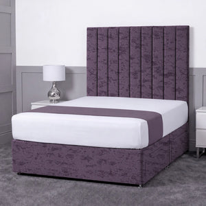 Luxury Ashford 26-inch Headboard Lined Panel Divan Bed