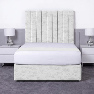 Luxury Ashford 26-inch Headboard Lined Panel Divan Bed