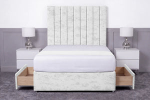 Luxury Ashford 26-inch Headboard Lined Panel Divan Bed
