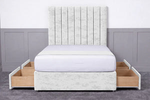Luxury Ashford 26-inch Headboard Lined Panel Divan Bed