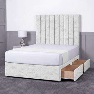 Luxury Ashford 26-inch Headboard Lined Panel Divan Bed