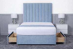 Luxury Ashford 26-inch Headboard Lined Panel Divan Bed