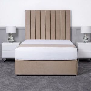 Luxury Ashford 26-inch Headboard Lined Panel Divan Bed