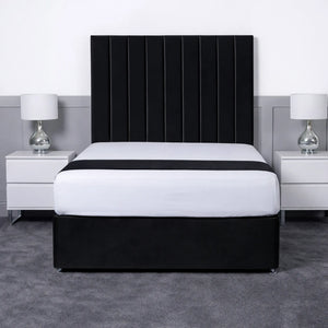 Luxury Ashford 26-inch Headboard Lined Panel Divan Bed