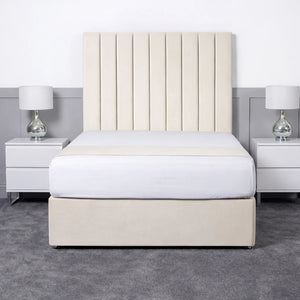 Luxury Ashford 26-inch Headboard Lined Panel Divan Bed