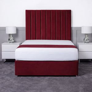Luxury Ashford 26-inch Headboard Lined Panel Divan Bed
