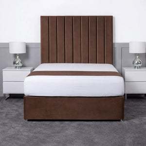 Luxury Ashford 26-inch Headboard Lined Panel Divan Bed