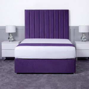 Luxury Ashford 26-inch Headboard Lined Panel Divan Bed