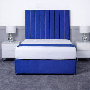 Luxury Ashford 26-inch Headboard Lined Panel Divan Bed