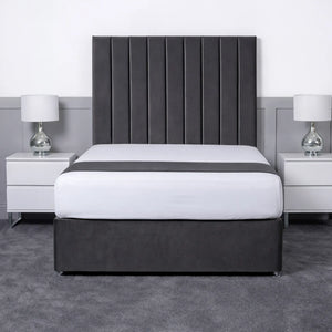 Luxury Ashford 26-inch Headboard Lined Panel Divan Bed