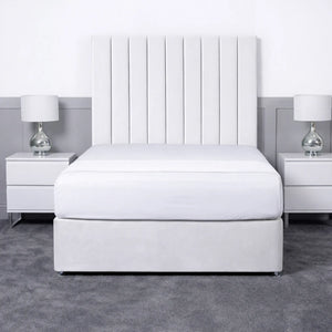 Luxury Ashford 26-inch Headboard Lined Panel Divan Bed