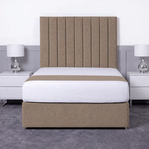 Luxury Ashford 26-inch Headboard Lined Panel Divan Bed