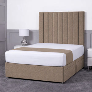 Luxury Ashford 26-inch Headboard Lined Panel Divan Bed