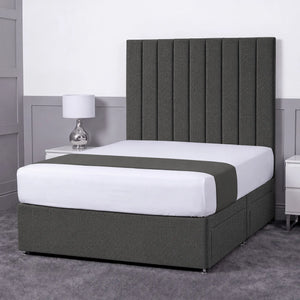 Luxury Ashford 26-inch Headboard Lined Panel Divan Bed