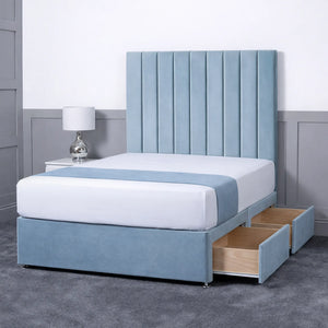 Luxury Ashford 26-inch Headboard Lined Panel Divan Bed