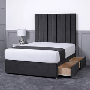 Luxury Ashford 26-inch Headboard Lined Panel Divan Bed