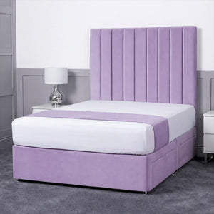 Luxury Ashford 26-inch Headboard Lined Panel Divan Bed