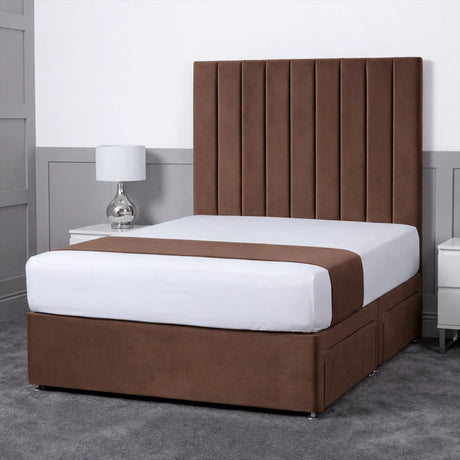 Luxury Ashford 26-inch Headboard Lined Panel Divan Bed
