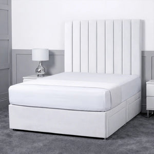 Luxury Ashford 26-inch Headboard Lined Panel Divan Bed