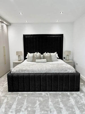 Hampton panel upholstered bed