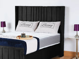 Valencia Lined Wings Upholstered Bed