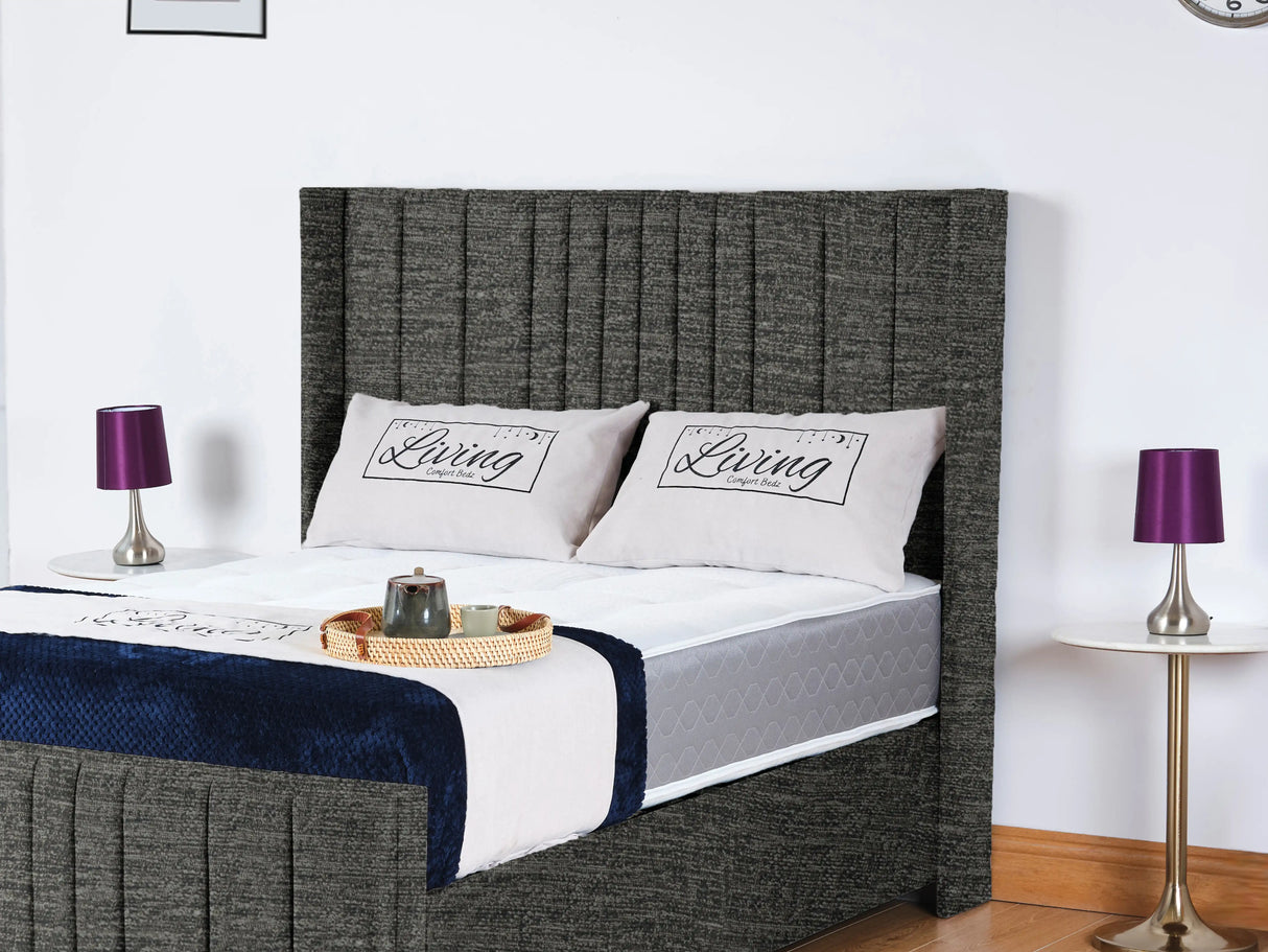 Valencia Lined Wings Upholstered Bed