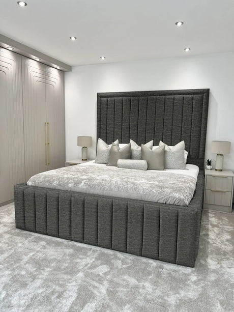 Hampton panel upholstered bed