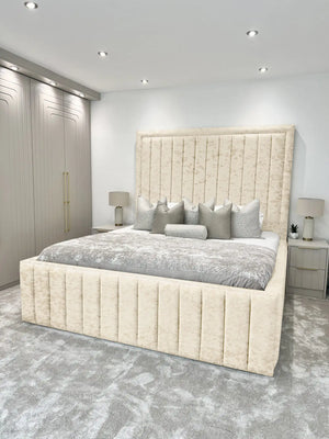 Hampton panel upholstered bed
