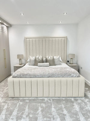 Hampton panel upholstered bed